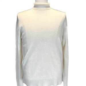 VINTAGE Towncraft Penney’s men’s basic white knit turtleneck sweater‎ 70s 80s XL